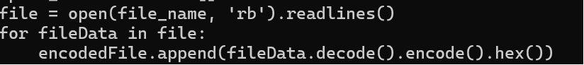 Using Python, we can read this sensitive text file as bytes and encode it into hex